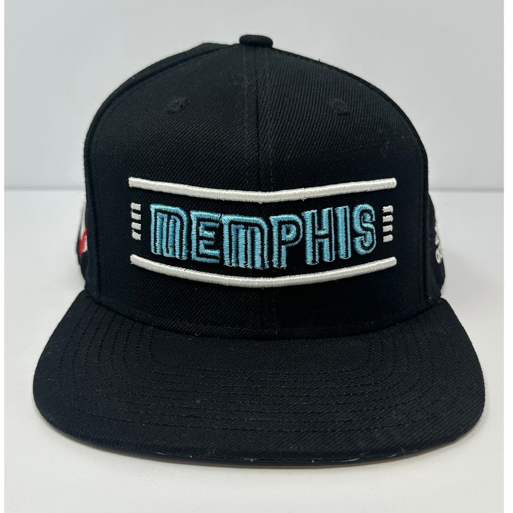 Adidas NBA Memphis Grizzlies Snapback Hat Black Teal Flat Brim Cap Adjustable B6